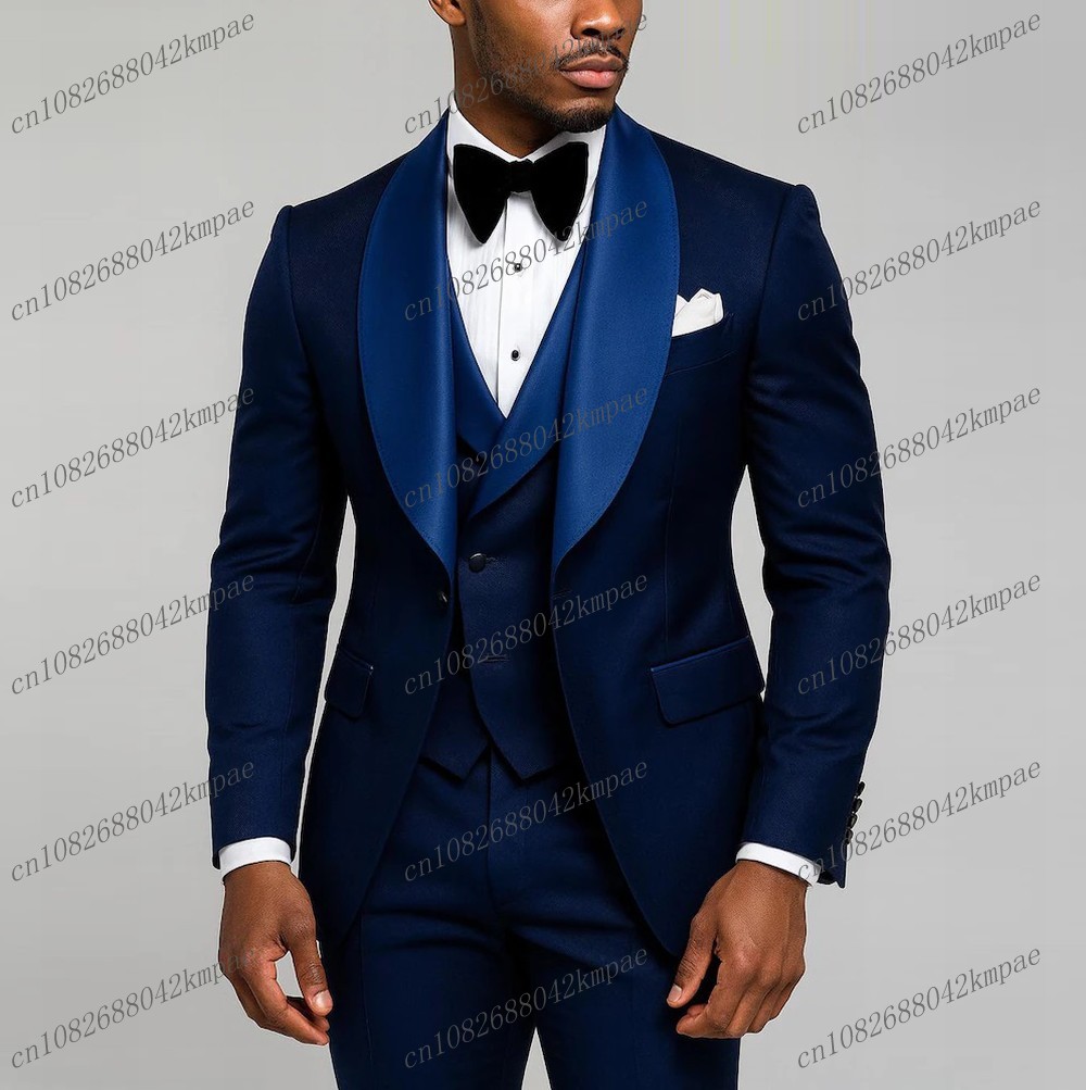 Young Men Formal Wear - New Navy Blue Formal Men Suit
