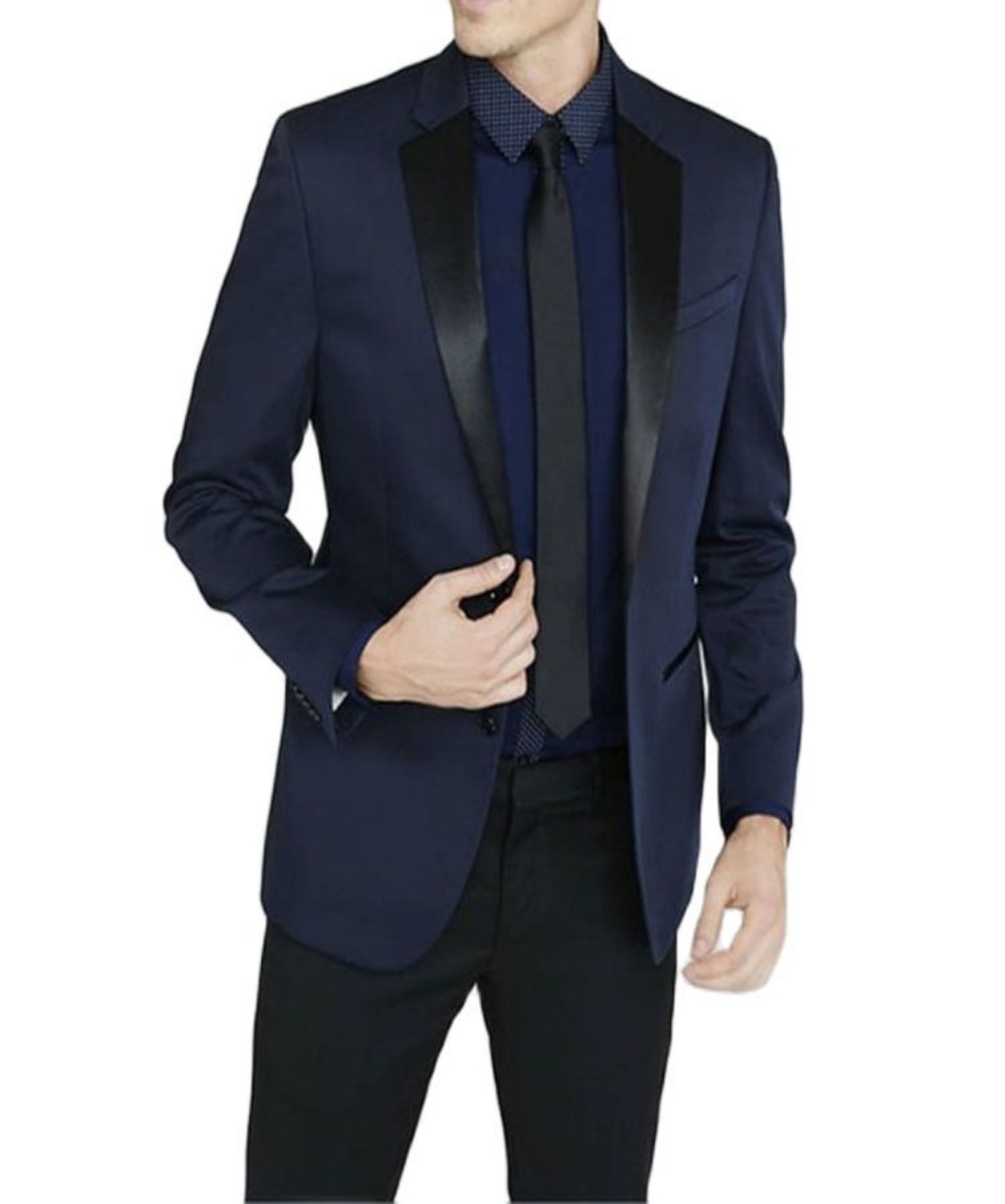 Men Formal Wear With Tie - Newest Groomsmen Notch Black Lapel Groom