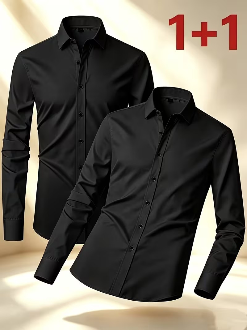 Men'S Semi Formal Office Wear - Spring/Autumn Wear Button Shirt Semi-Formal Office