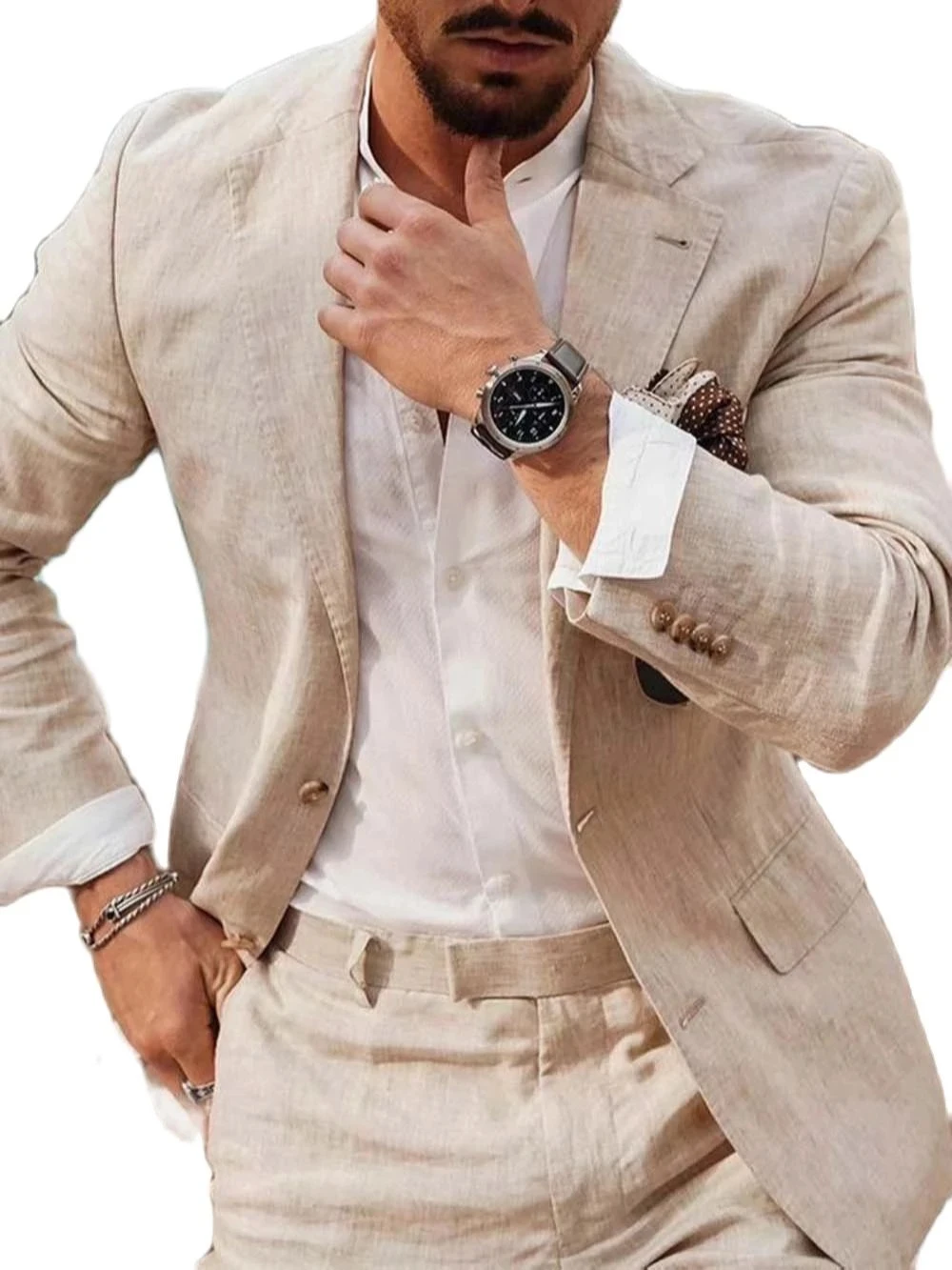 Summer Beach Business Linen Me - Men Formal Wear Summer ulasan dan harga