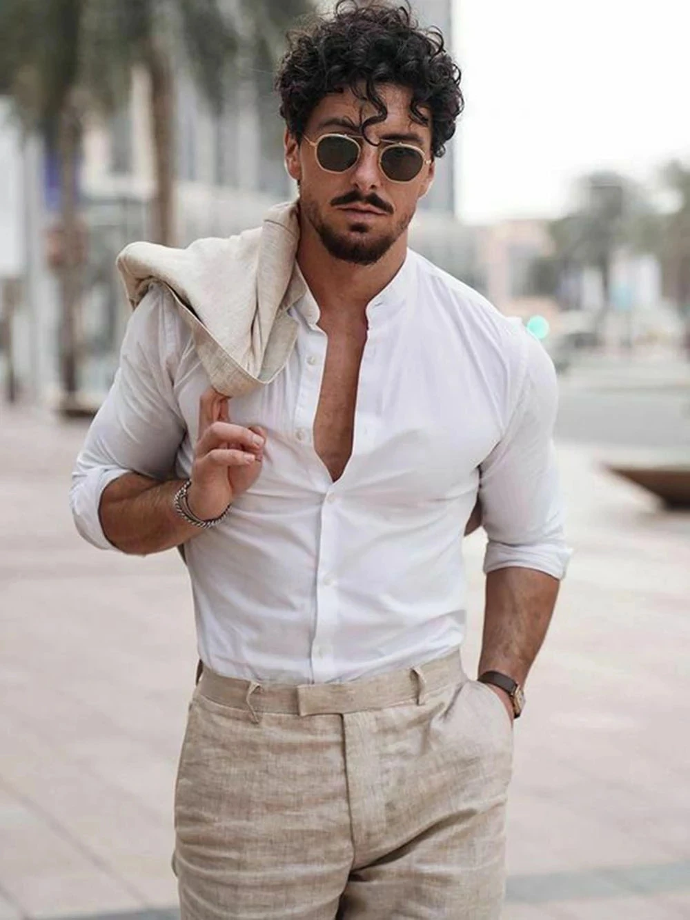 Summer Beach Business Linen Me - Men Formal Wear Summer ulasan dan harga