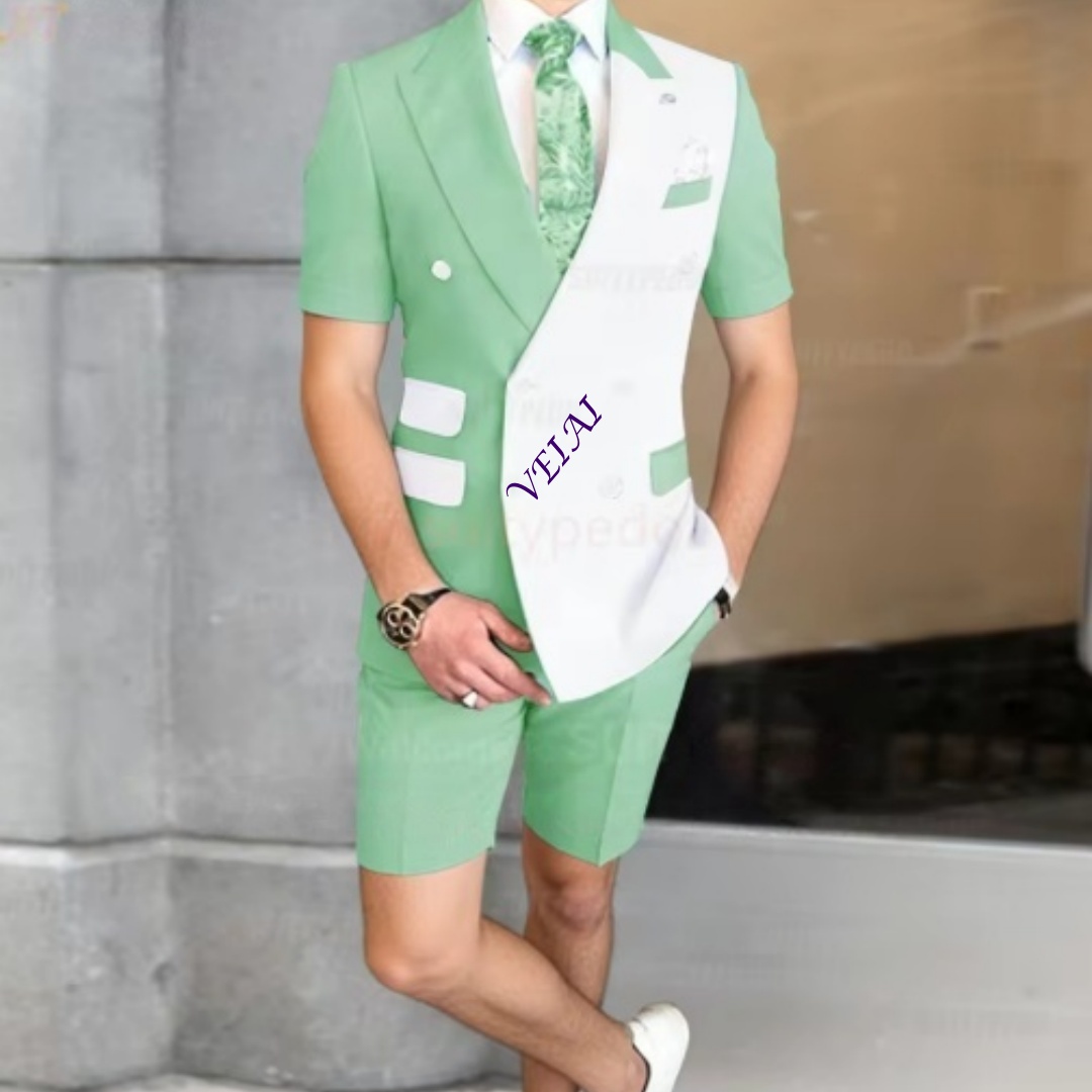 Summer Men's 2-Piece Casual Su - Men Formal Wear For Wedding ulasan dan harga