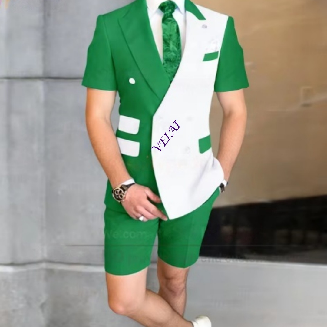Summer Men's 2-Piece Casual Su - Men Formal Wear For Wedding ulasan dan harga