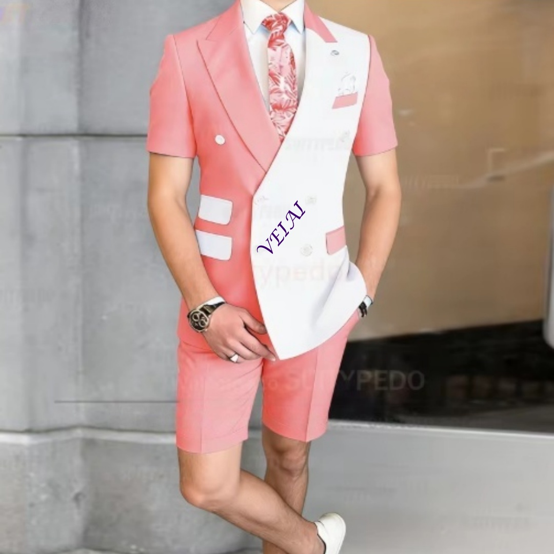 Summer Men's 2-Piece Casual Su - Men Formal Wear For Wedding ulasan dan harga