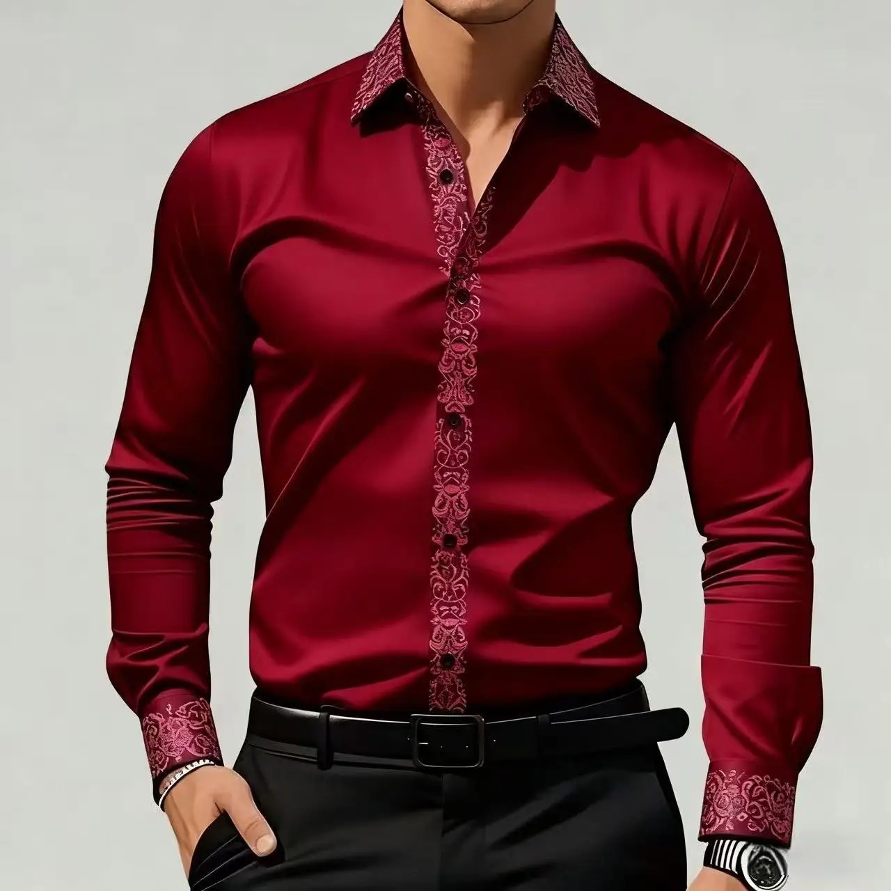 Men's Ethnic Style Printed Shi - Men'S Formal Ethnic Wear ulasan dan harga