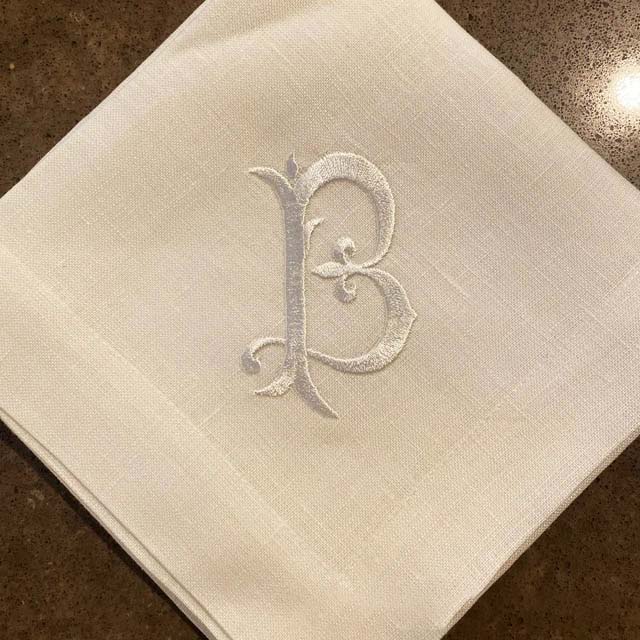Luxury Square Napkin For Dinin - Monogrammed Handkerchief ulasan dan harga