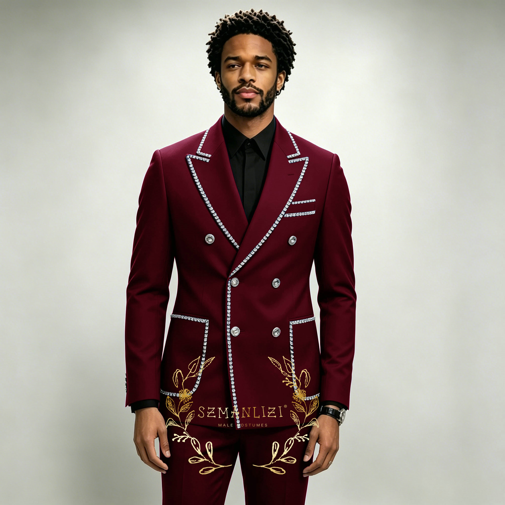 Luxury Men's Suits 2 Pieces Ro - Men Formal Wear For Wedding ulasan dan harga