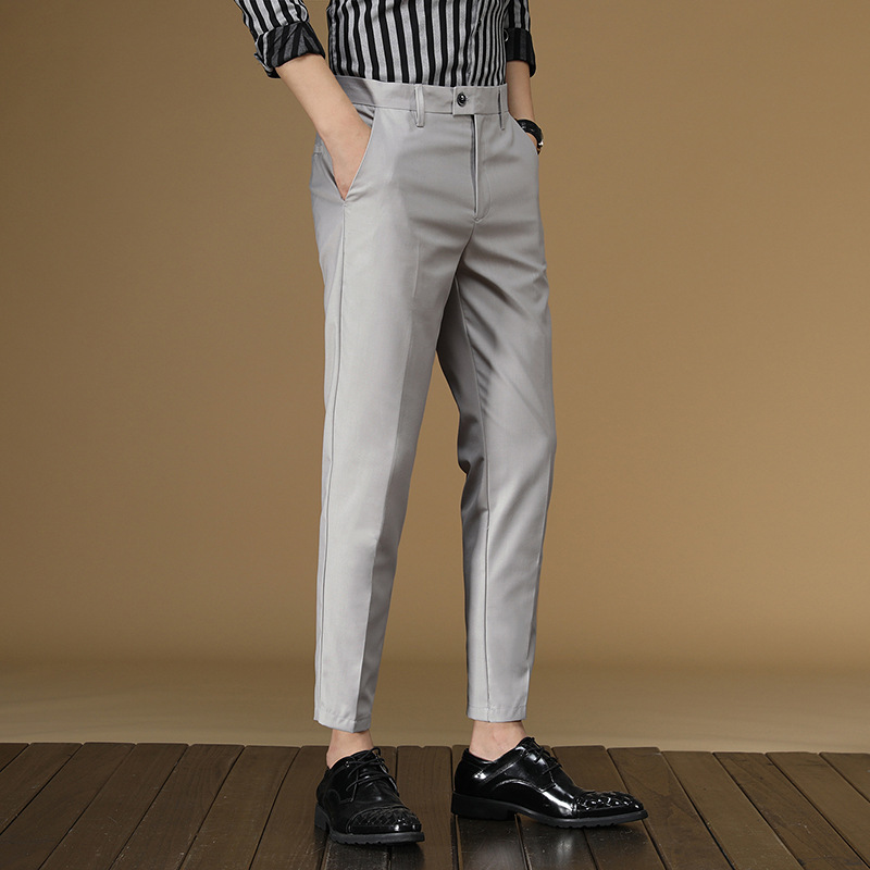 Summer Suit Pants Men Red Blac - Men Formal Wear Red ulasan dan harga