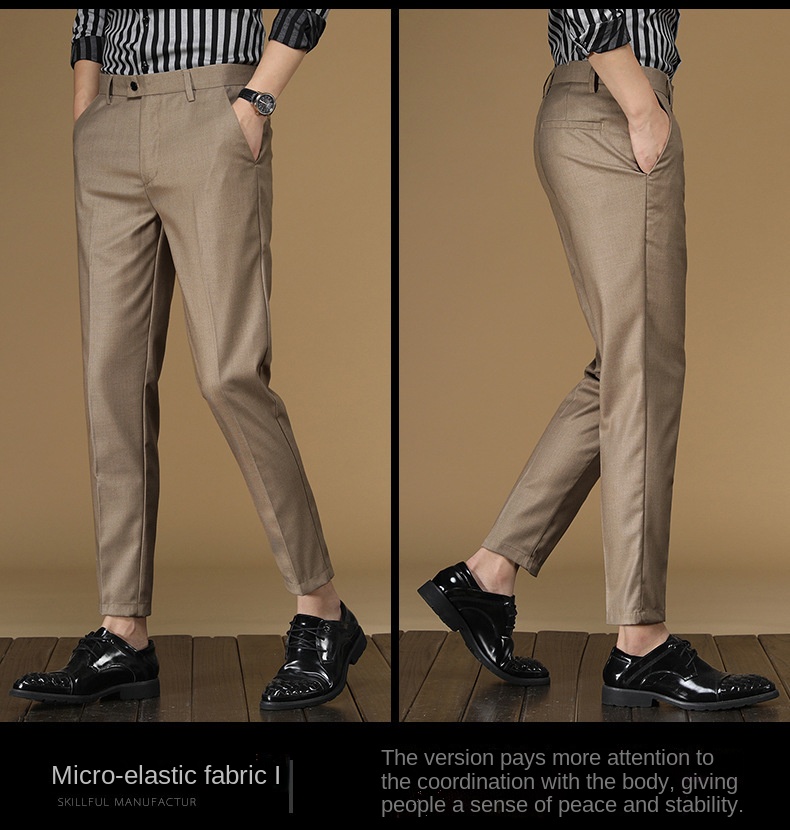 Summer Suit Pants Men Red Blac - Men Formal Wear Red ulasan dan harga