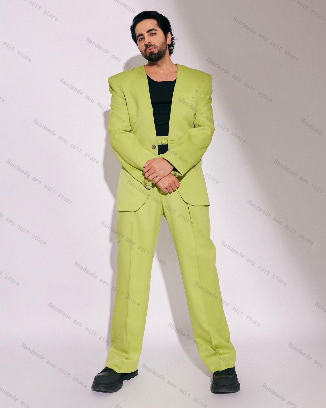 Fashion Green Men Suit Set 2 P - Men'S Formal Wear For Wedding Guest ulasan dan harga