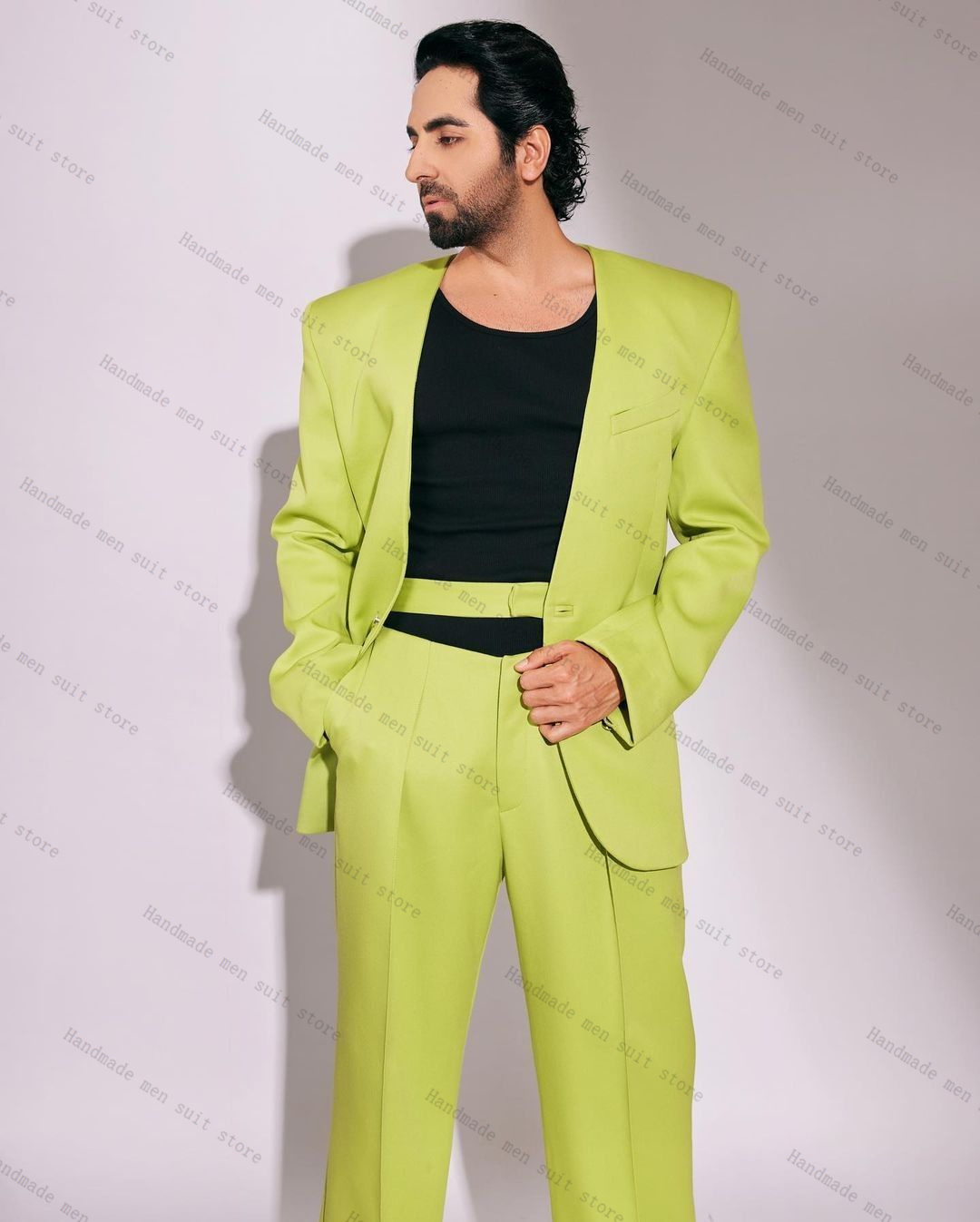 Fashion Green Men Suit Set 2 P - Men'S Formal Wear For Wedding Guest ulasan dan harga