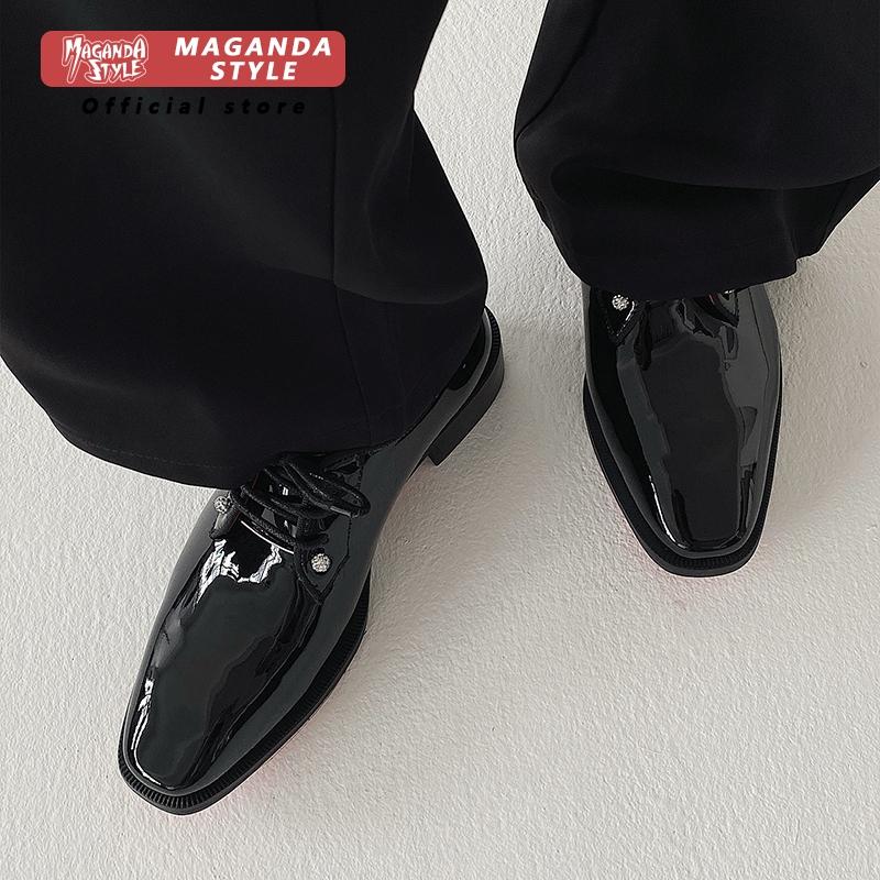 New Derby leather shoes for me - Men Formal Wear Red ulasan dan harga