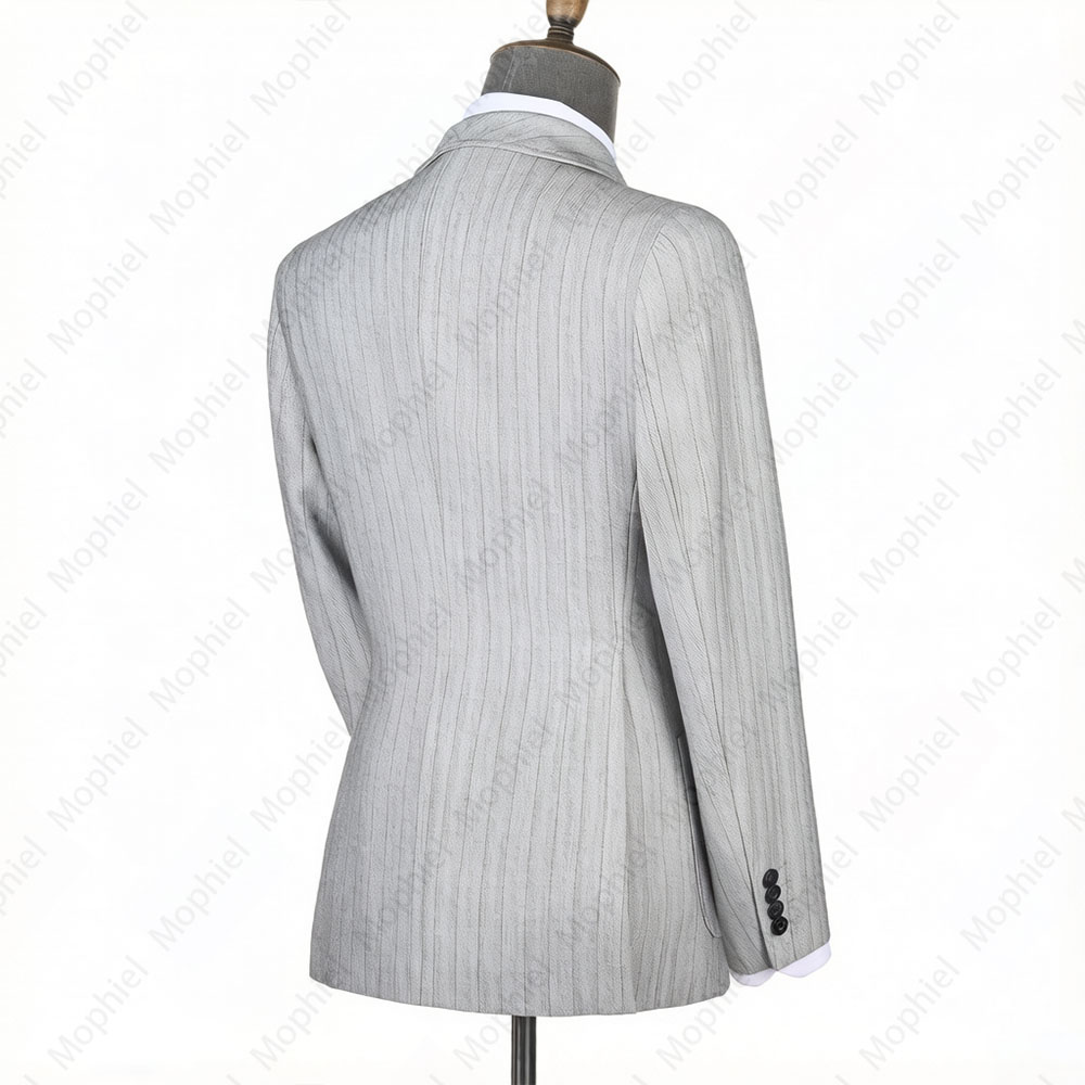 Mophiel Light Grey Men Suits S - Men Formal Wear For Wedding ulasan dan harga