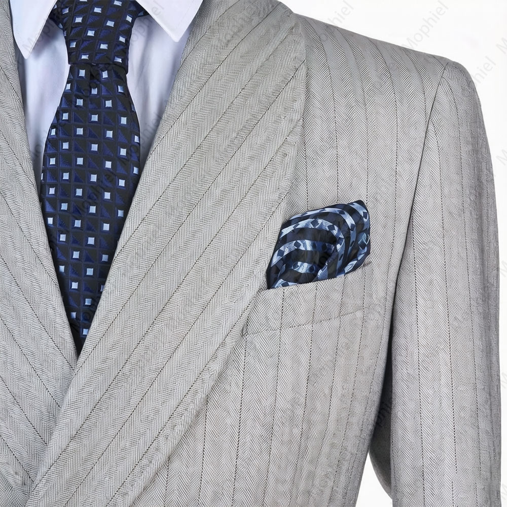 Mophiel Light Grey Men Suits S - Men Formal Wear For Wedding ulasan dan harga