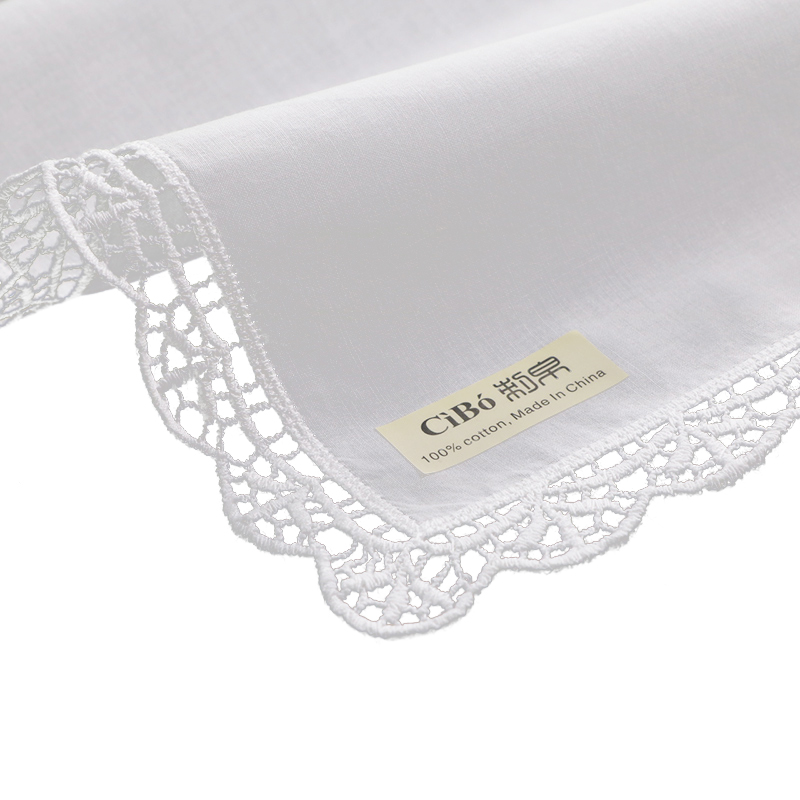 D003 White 100%Cotton 100Piece - Monogrammed Handkerchief ulasan dan harga