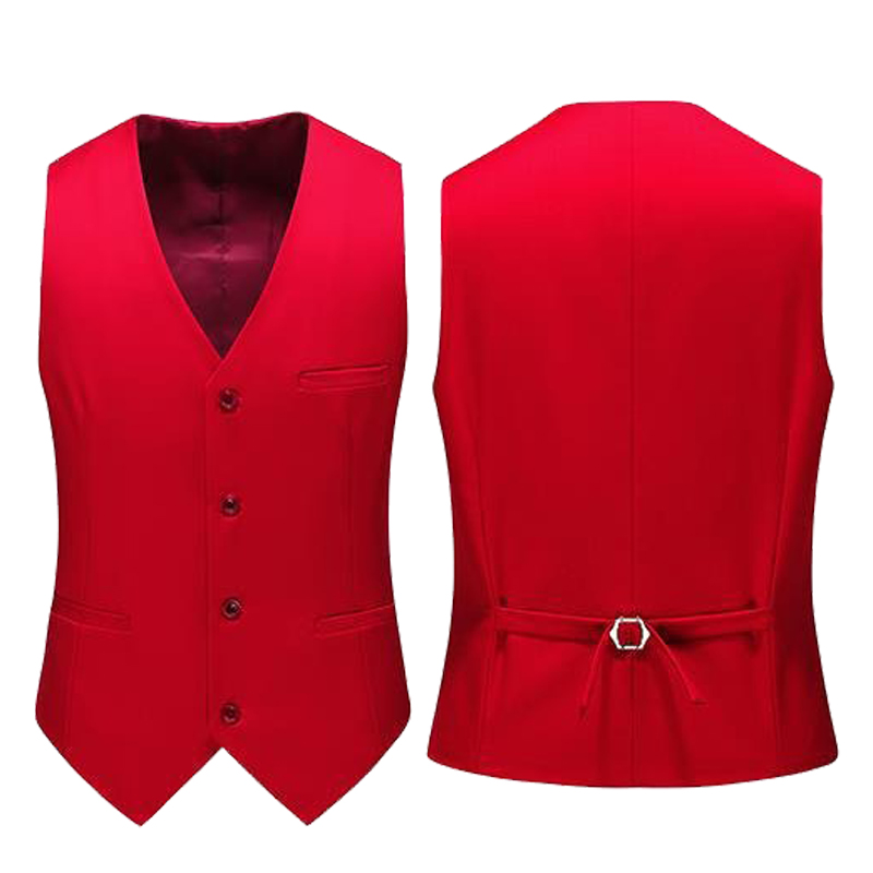 19 Colors Men Vest Solid Color - Young Men Formal Wear ulasan dan harga