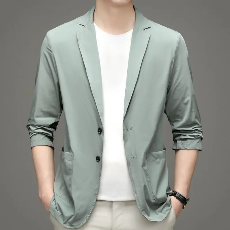 New Summer Men Thin Blazers Bu - Men Formal Wear Summer ulasan dan harga