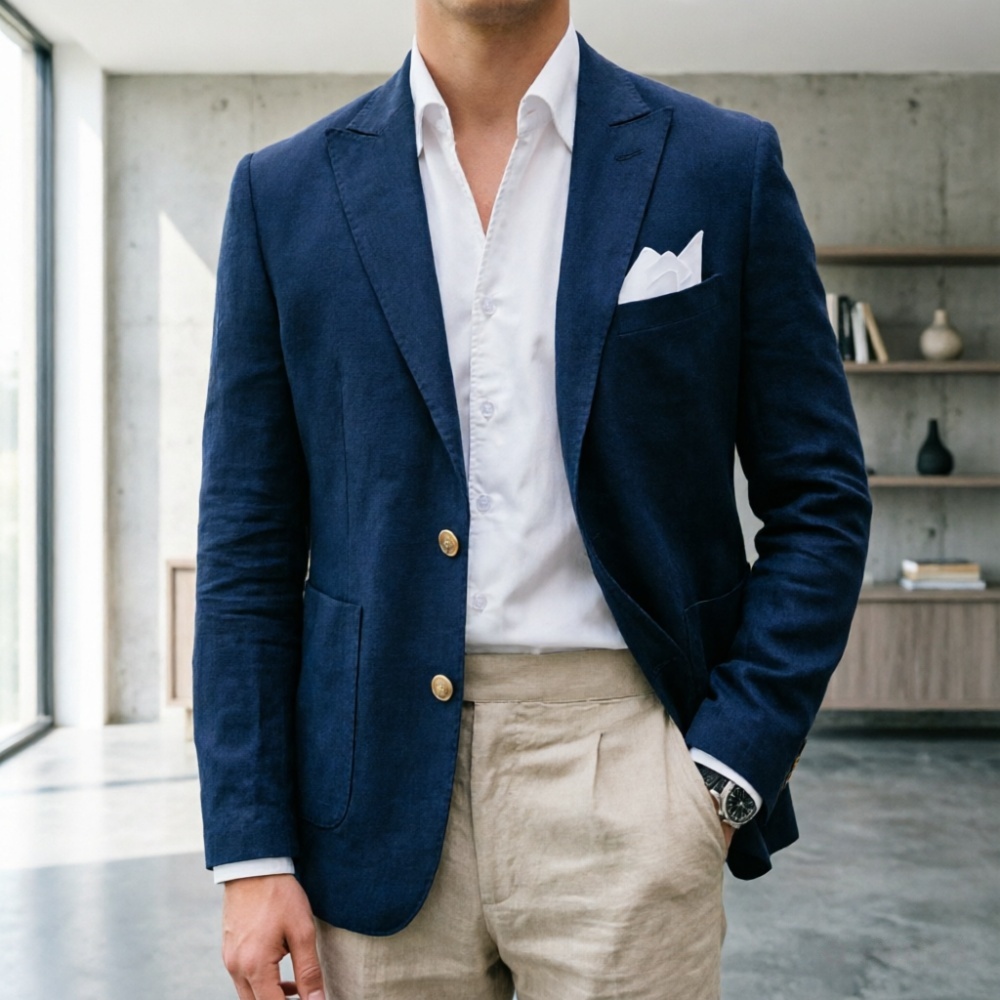 Linen Sage Green Men Suits 2 P - Men'S Semi Formal Office Wear ulasan dan harga