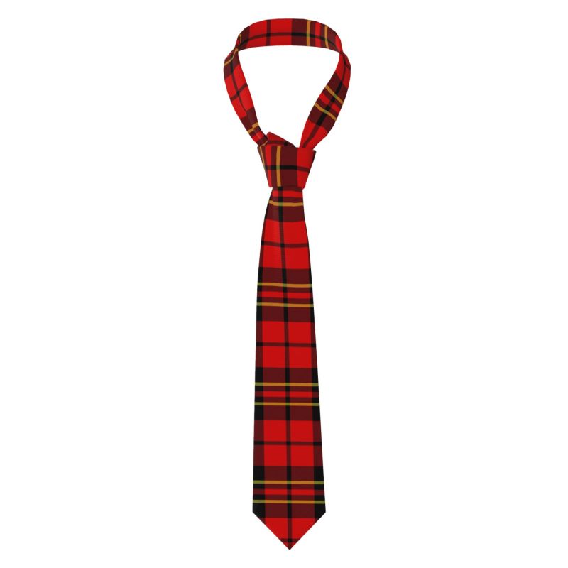Scottish Tartan Men's Necktie  - Men Formal Wear Red ulasan dan harga