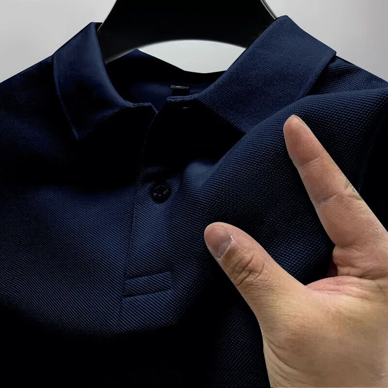 Men's Casual Polo Shirt Black  - Men Formal Wear Summer ulasan dan harga