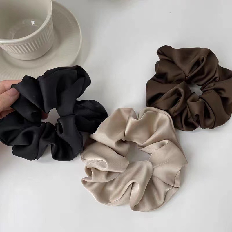 3Pcs Luxury Satin Hair Scrunch - Silk Tie Woven ulasan dan harga