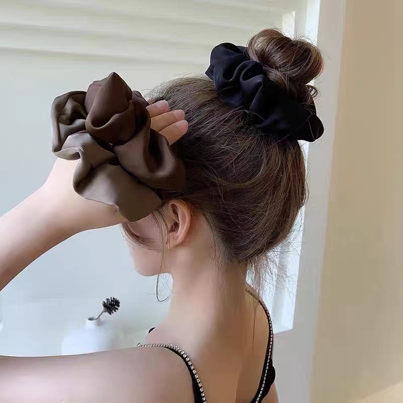 3Pcs Luxury Satin Hair Scrunch - Silk Tie Woven ulasan dan harga