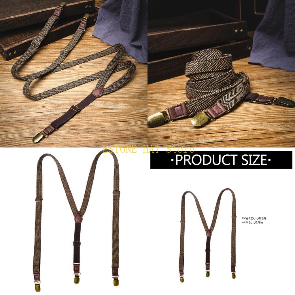 49MF 3 Clip Men Suspenders Ela - Tall Men Formal Wear ulasan dan harga
