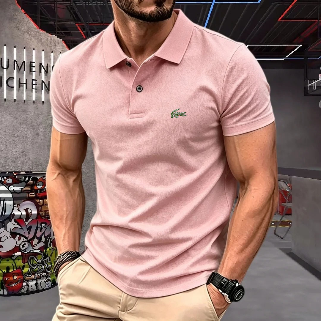 Man Short-Sleeved Polo Shirt L - Young Men Formal Wear ulasan dan harga