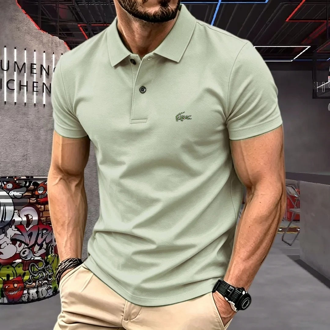 Man Short-Sleeved Polo Shirt L - Young Men Formal Wear ulasan dan harga