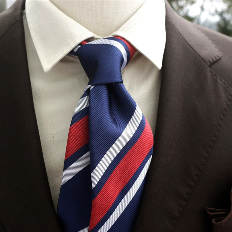 New Trendy Navy Brown Neckties - Men Formal Wear With Tie ulasan dan harga