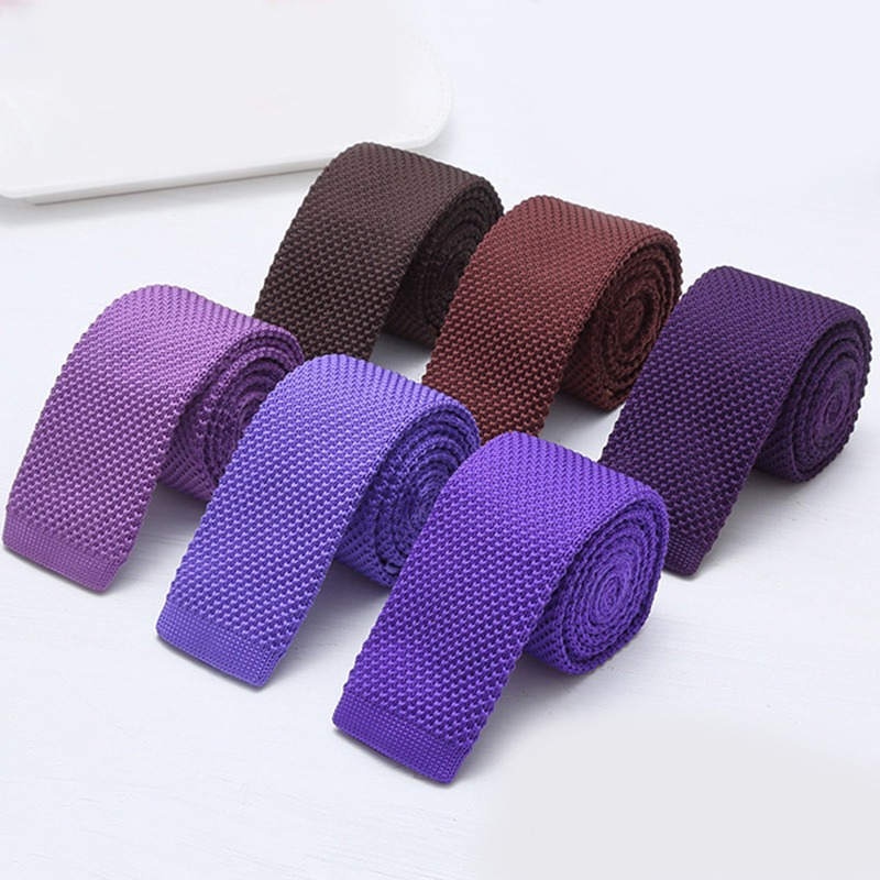 6cm Solid Black White Knitted  - Men Formal Wear With Tie ulasan dan harga