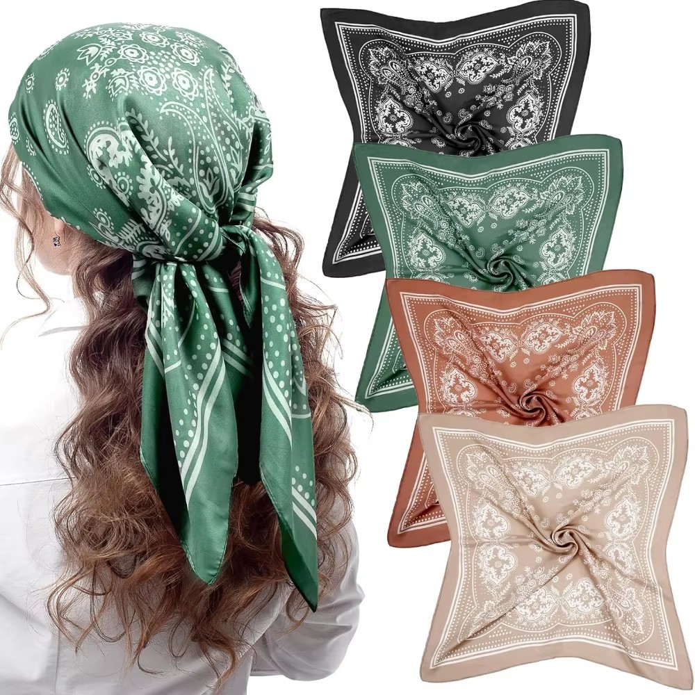 Luxury Brand Silk Square Paisl - Silk Tie Woven ulasan dan harga