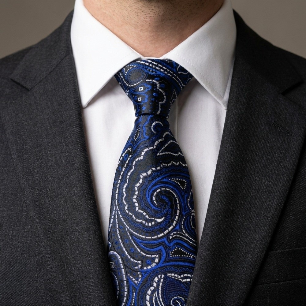 Fashion Paisley Floral Neck Ti - Men Formal Wear With Tie ulasan dan harga