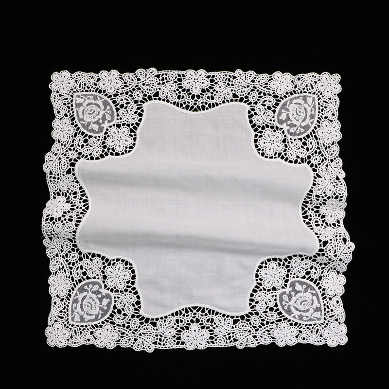 D608 White Cotton 10 Pieces La - Monogrammed Handkerchief ulasan dan harga