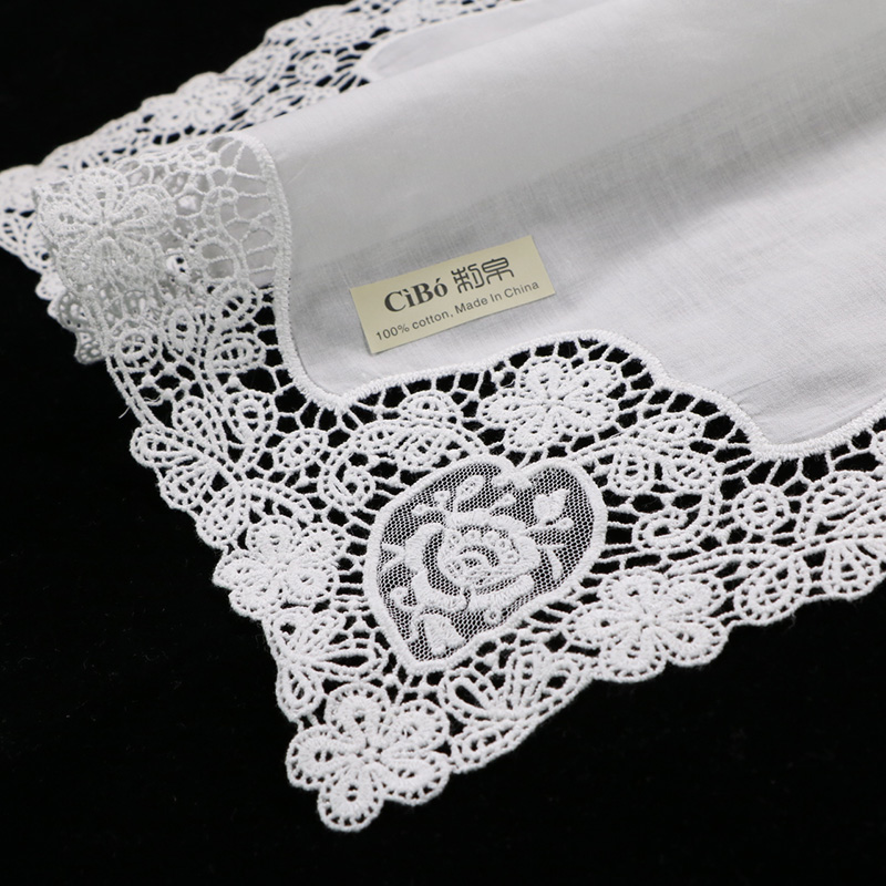 D608 White Cotton 10 Pieces La - Monogrammed Handkerchief ulasan dan harga