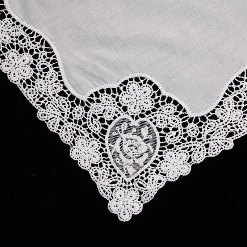 D608 White Cotton 10 Pieces La - Monogrammed Handkerchief ulasan dan harga