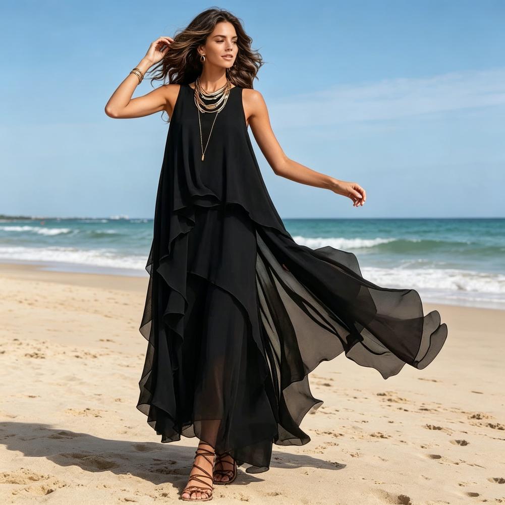 Women's Flowy Chiffon Dress, S - Men'S Formal Wear For Wedding Guest ulasan dan harga