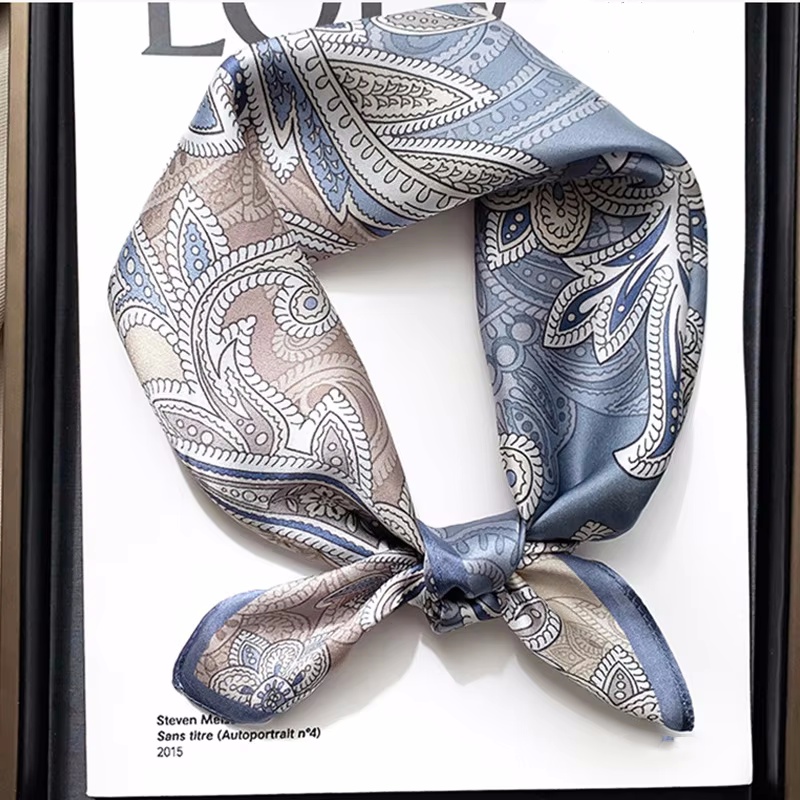 Women 70*70cm Square Silk Scar - Silk Tie Woven ulasan dan harga