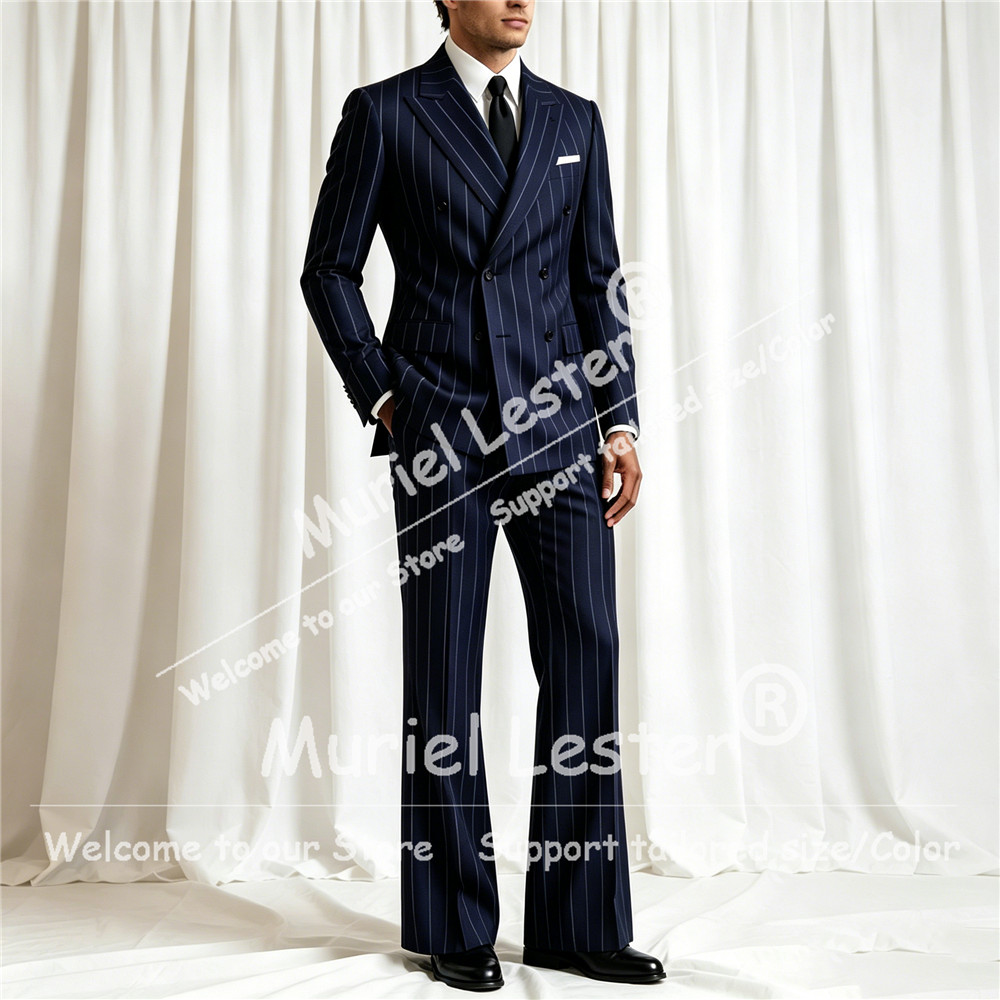 Elegant Stripes Suit Men 2 Pie - Men'S Formal Attire ulasan dan harga