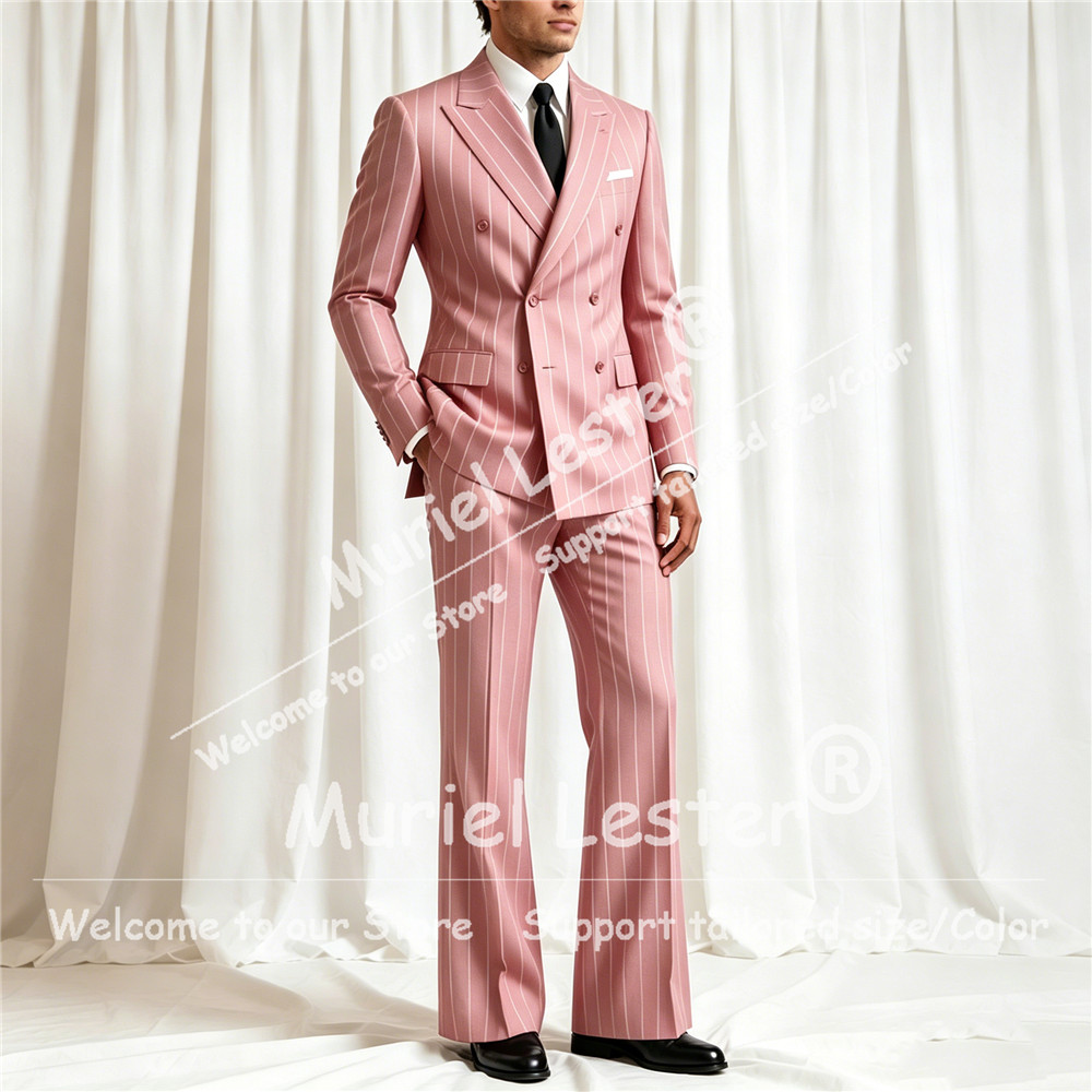 Elegant Stripes Suit Men 2 Pie - Men'S Formal Attire ulasan dan harga