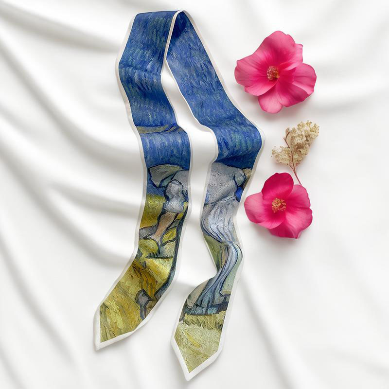 Prints Long Hairband Skinny Ne - Silk Tie Woven ulasan dan harga