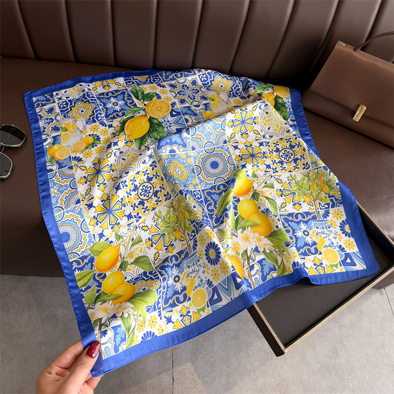 2026 New Fruit Print Silk Squa - Silk Tie Woven ulasan dan harga