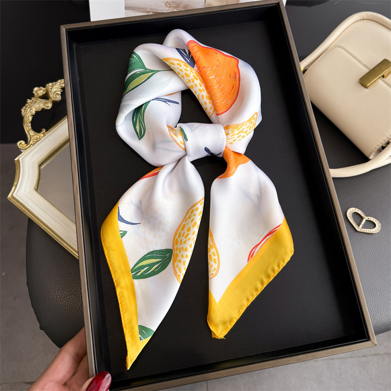 2026 New Fruit Print Silk Squa - Silk Tie Woven ulasan dan harga