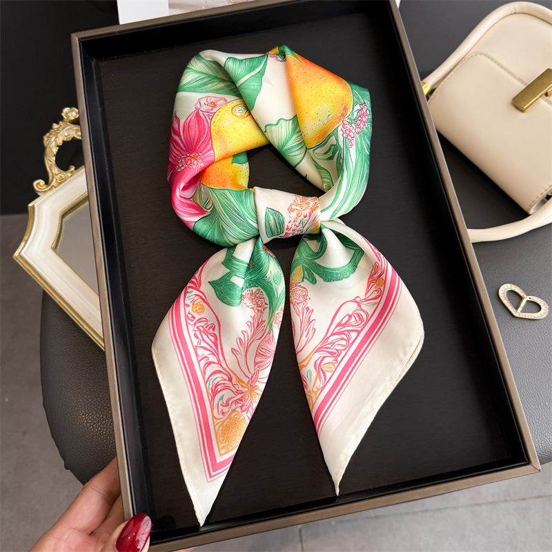 2026 New Fruit Print Silk Squa - Silk Tie Woven ulasan dan harga