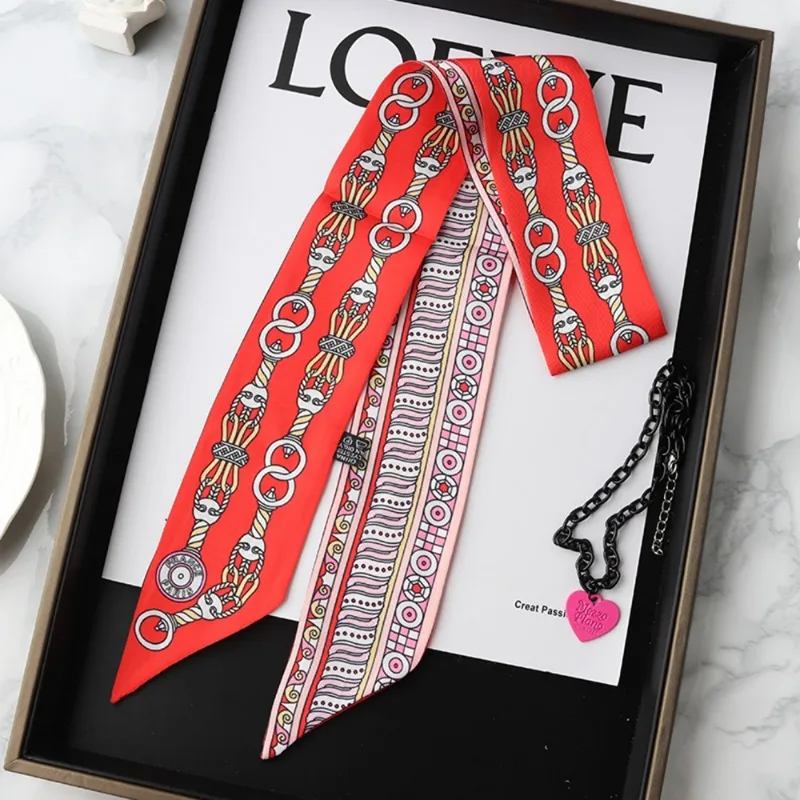 Fashion Skinny Silk Scarf for  - Silk Tie Woven ulasan dan harga