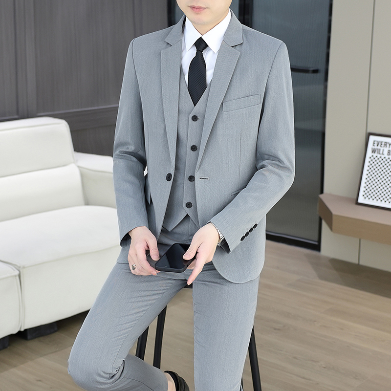 Suit  (Blazer+Vest+Trousers) M - Men Formal Wear For Wedding ulasan dan harga