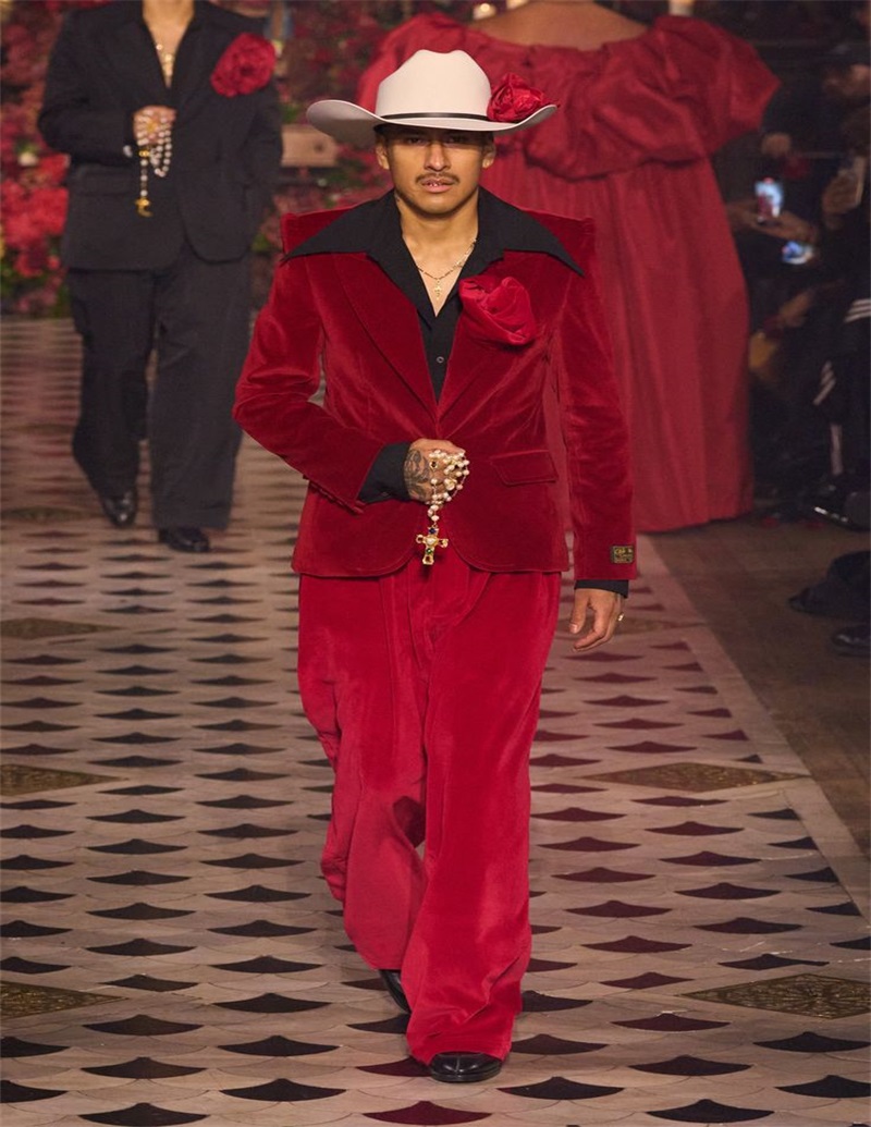 Red Men Suits Set 2 Pieces Bla - Men Formal Wear Red ulasan dan harga