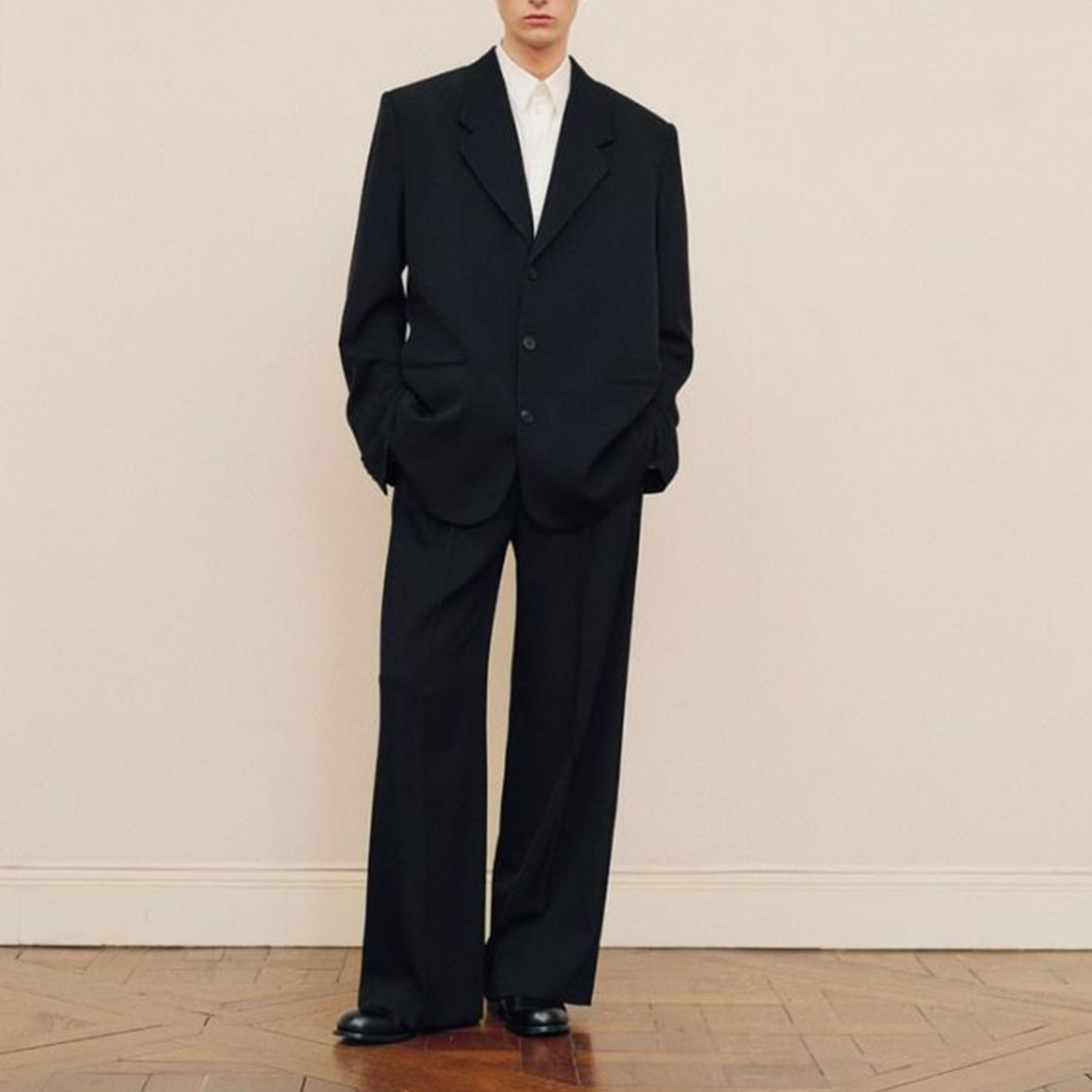 Men's Black Oversized Suit Set - Men Formal Wear For Wedding ulasan dan harga
