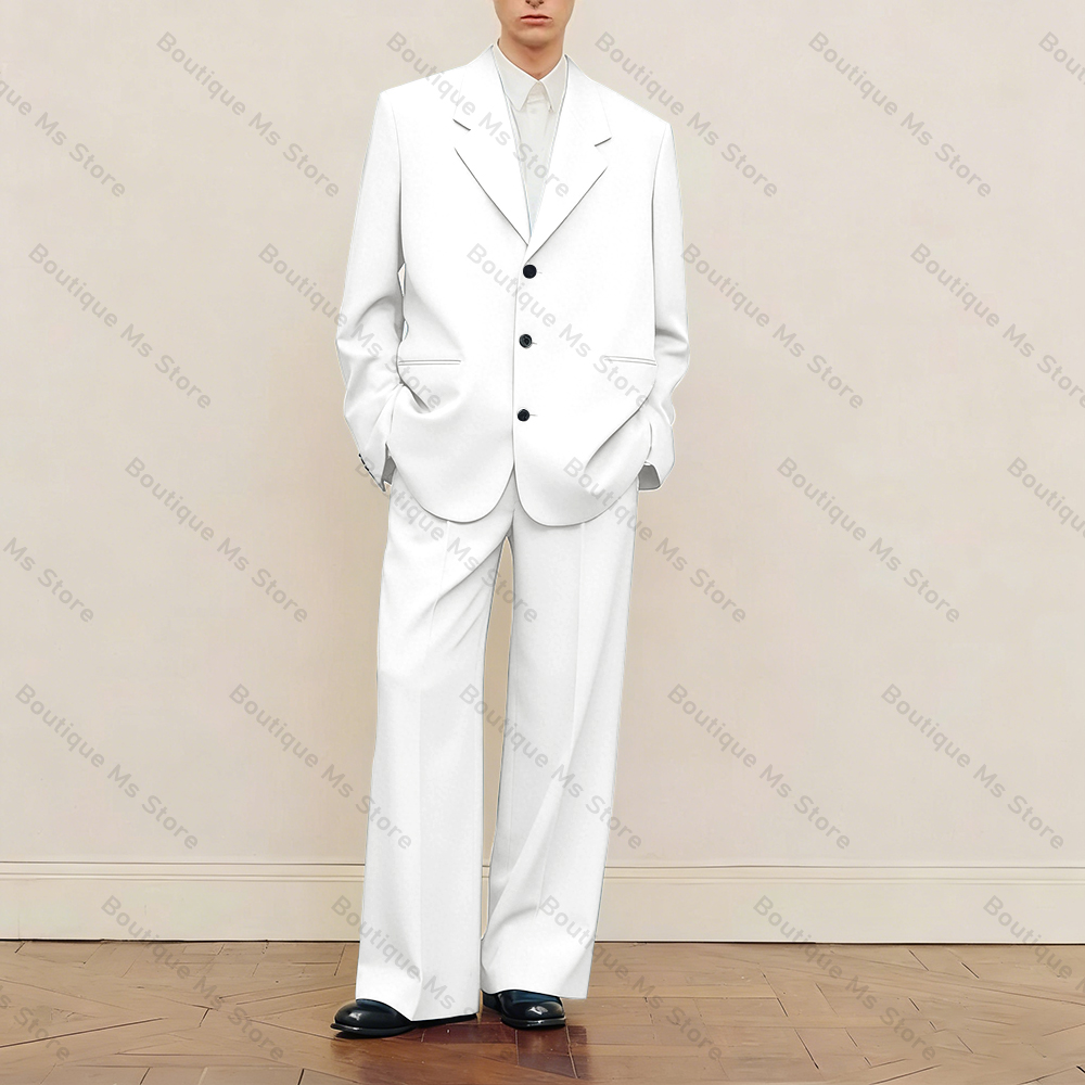 Men's Black Oversized Suit Set - Men Formal Wear For Wedding ulasan dan harga