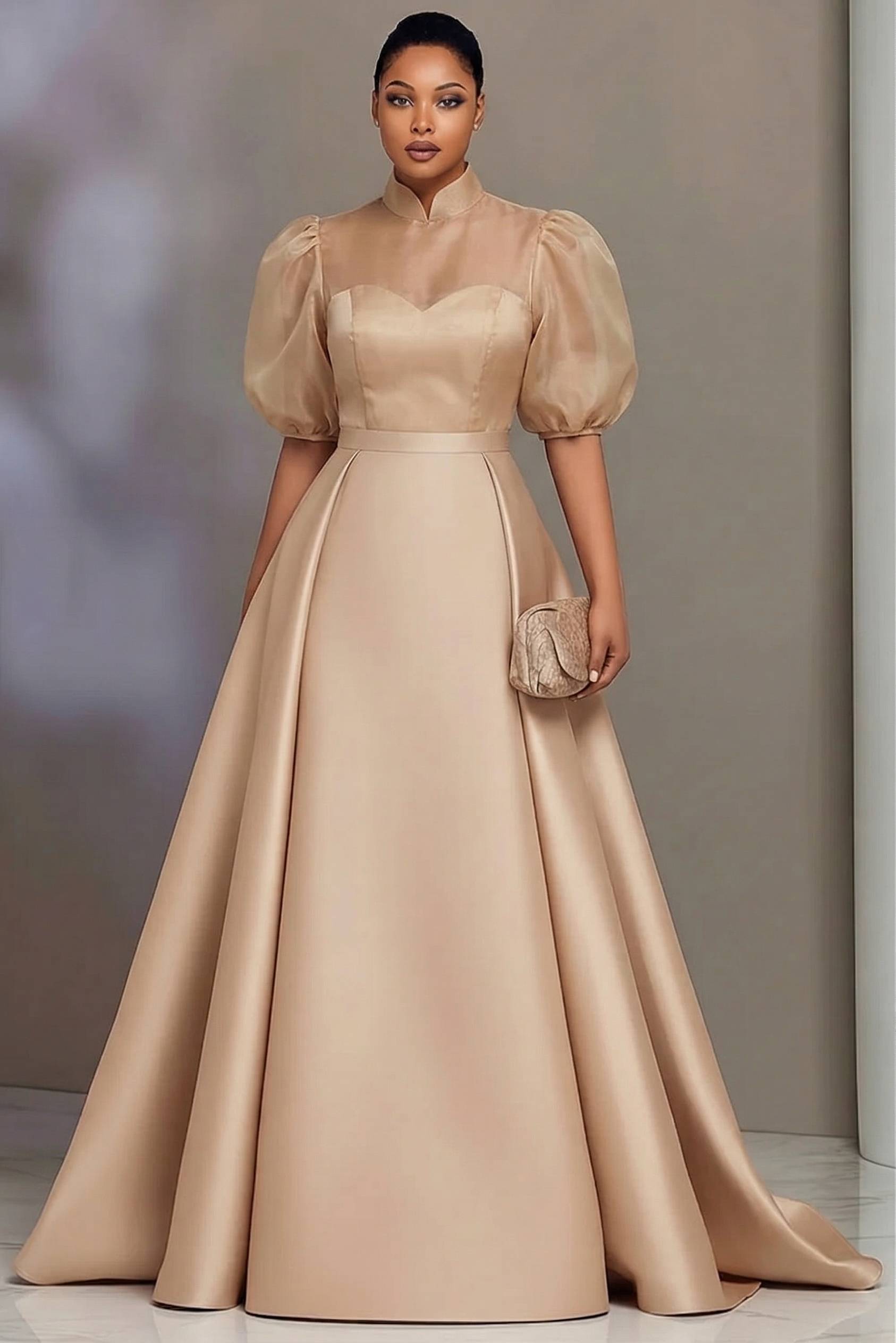 Plus Size Elegant Satin Prom D - Men'S Formal Wear For Wedding Guest ulasan dan harga